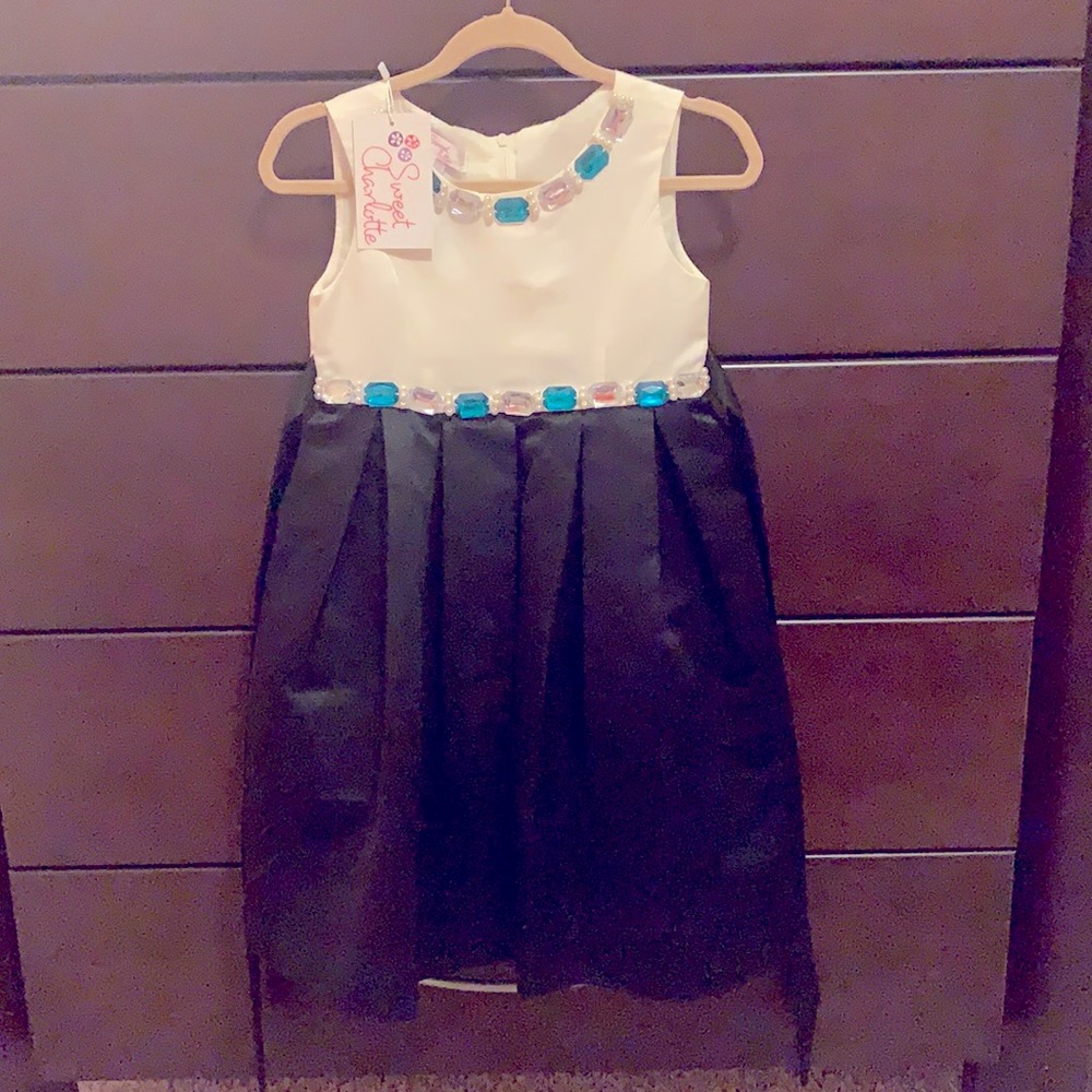 NWT - Formal dress with jewel accents; 2T
